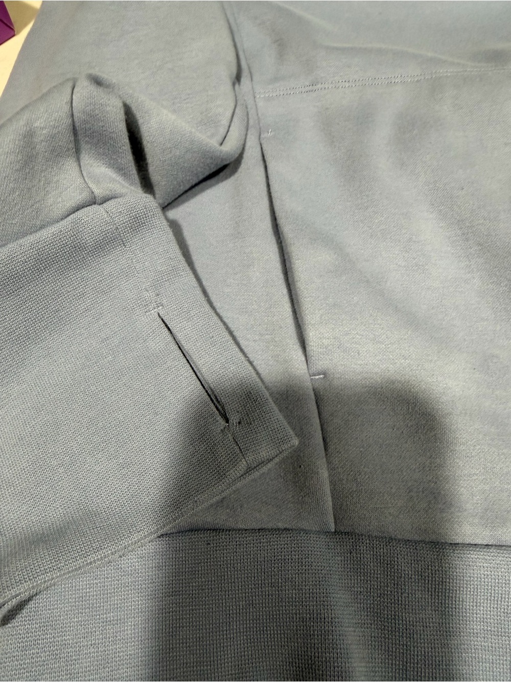 Fabletics Light Blue Mock Neck Pullover Sweatshirt - Picture 4 of 5